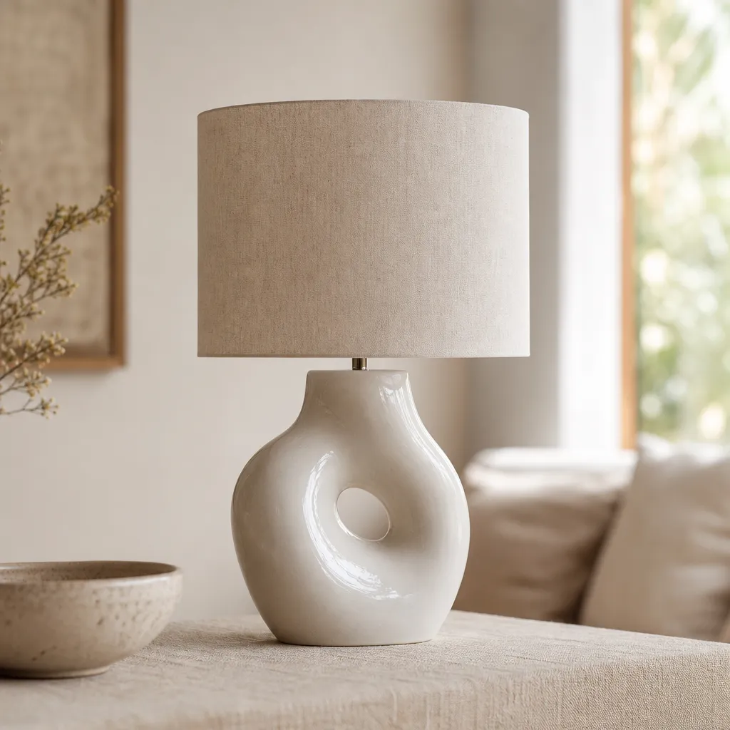 Lampe à Poser en Céramique Sculpturale Maison