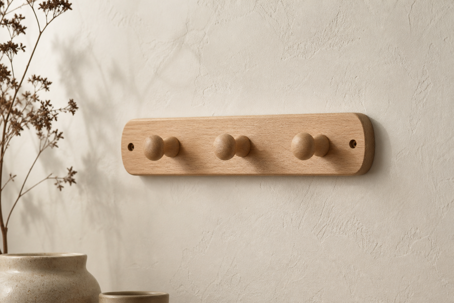 Collection Patère Murale Bois Naturel — Essentiel