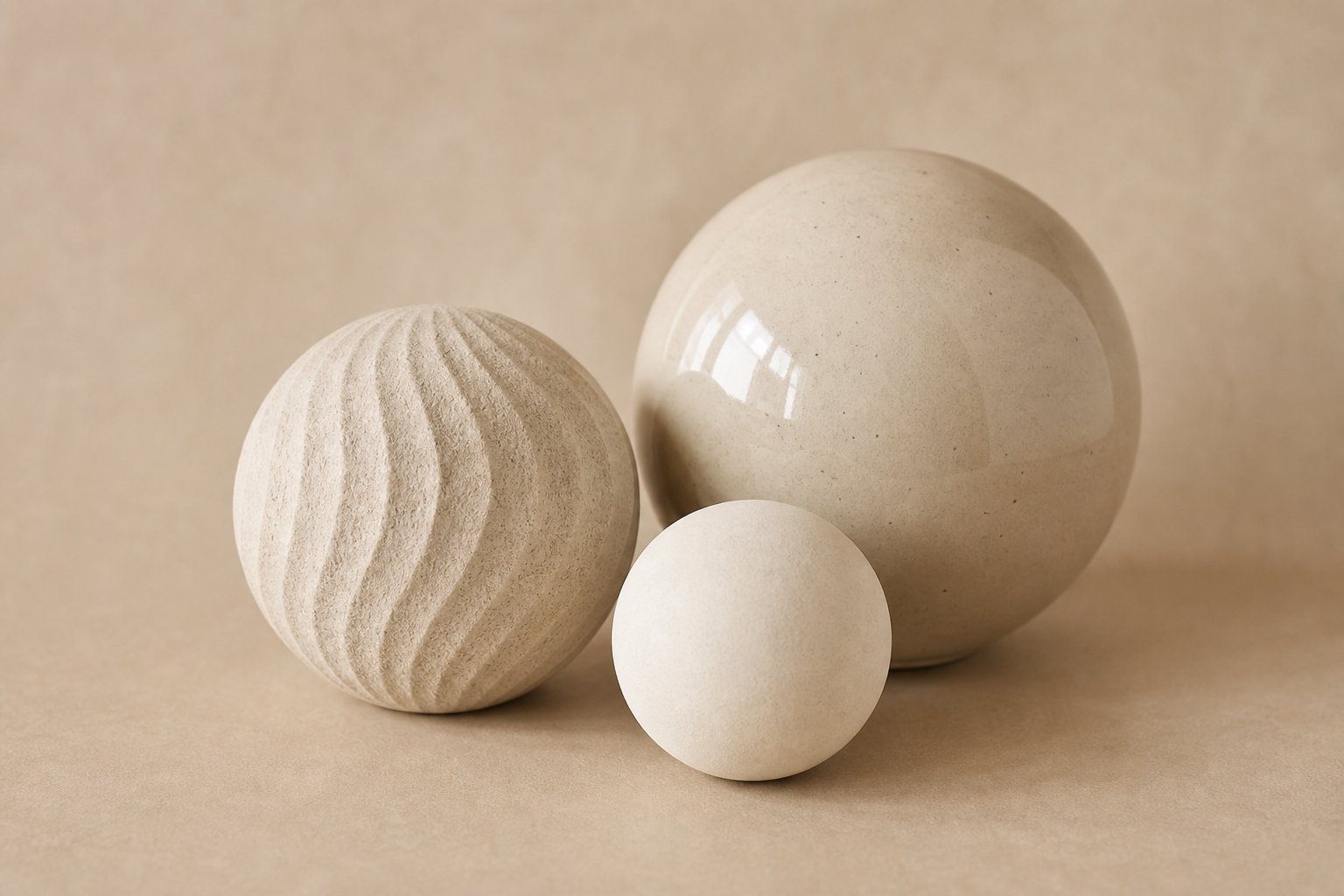 Trio Boules Céramique Déco — N°12