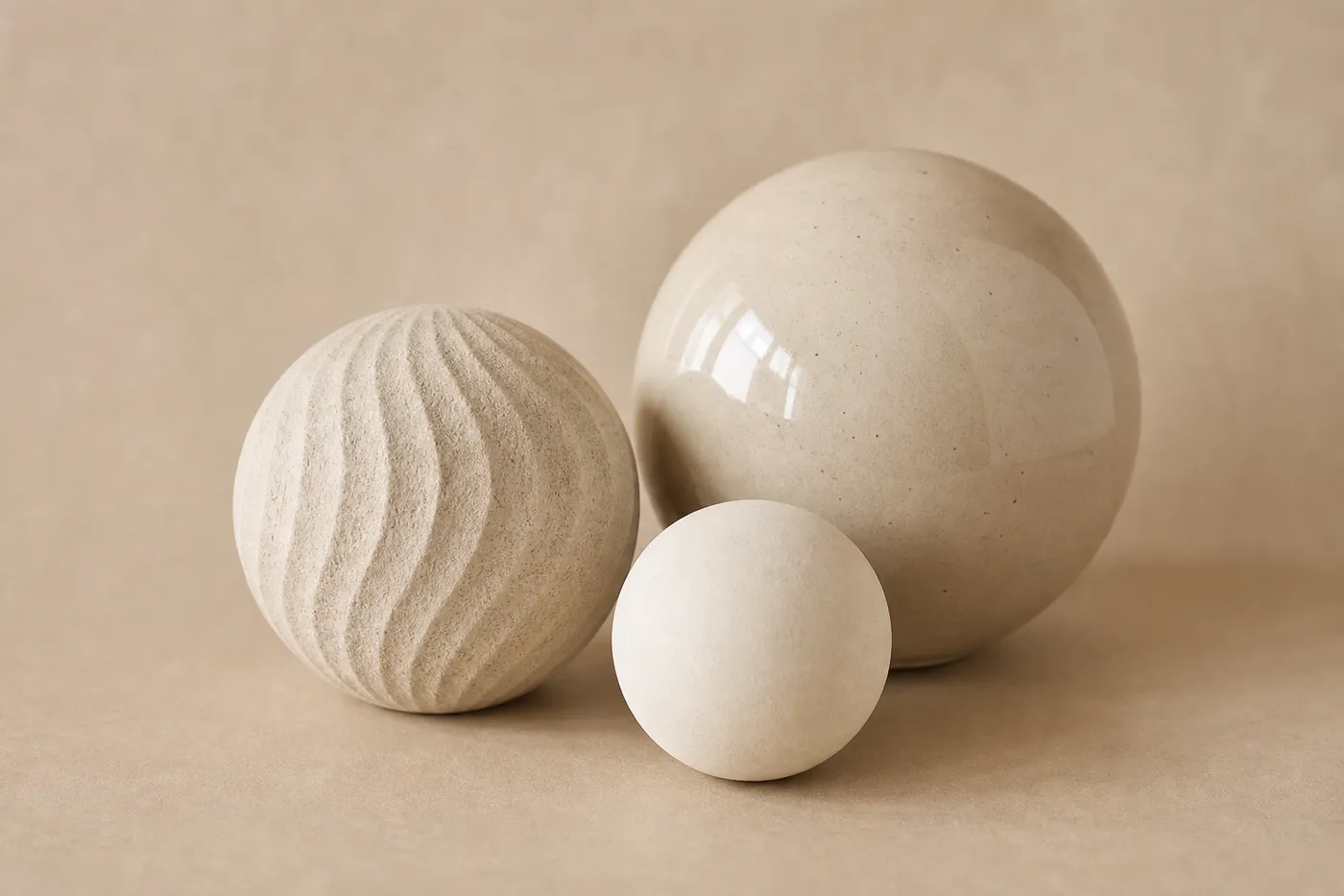 Trio Boules Céramique Déco — N°12