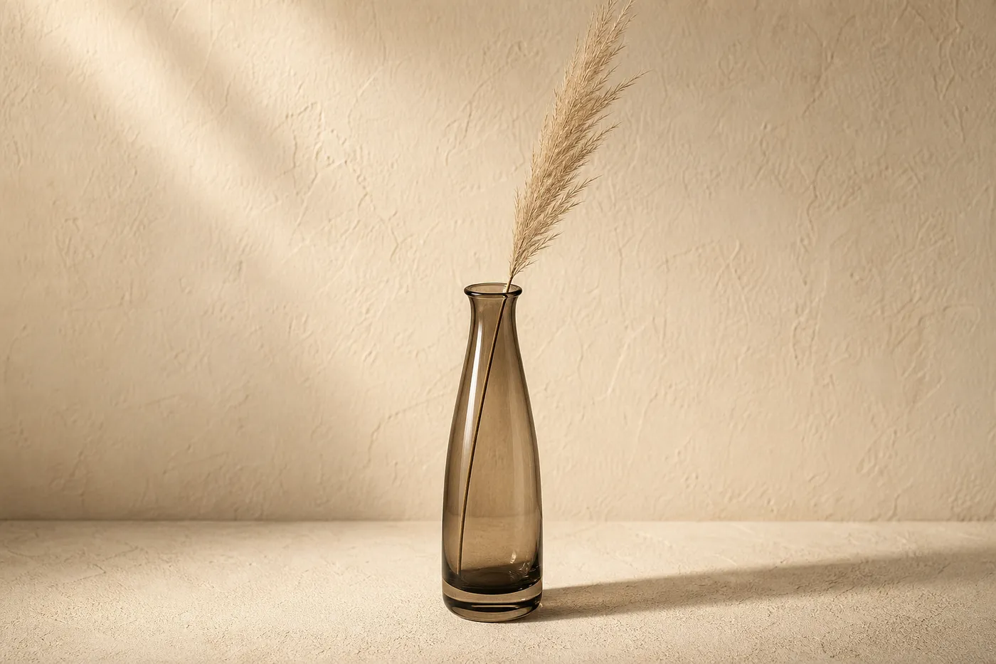 Vase Soliflore Verre Fumé Signature